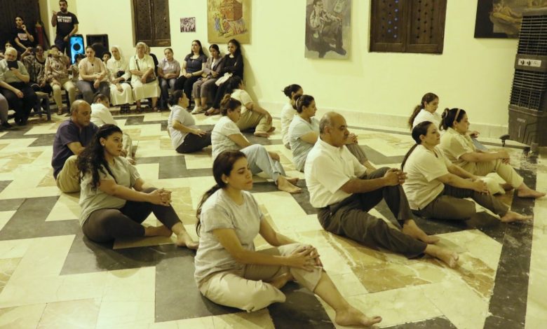 A scene from the performance Walking Together
