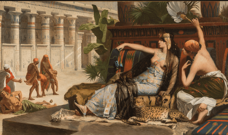Alexandre Cabanille, Cleopatra Testing Poisons on Her Slaves, 1883, oil on canvas, 59 × 100 cm, Paris, Galerie Michel Descorde