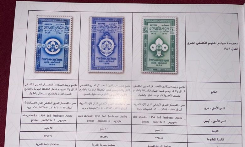 Art exhibition celebrates the first commemorative stamp featuring Egyptian scouts