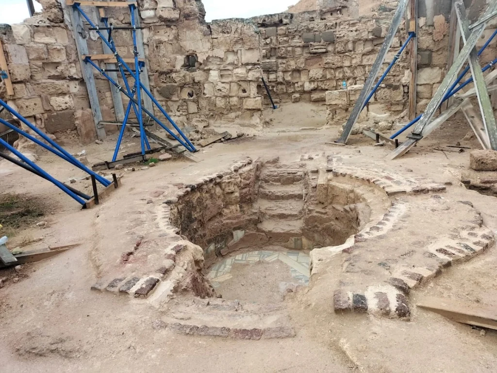 Baptism of the monastery, uncovering and restoration of the marble floor in 2021