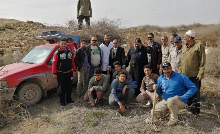 Removal of encroachments and weeds in the Abu Mina archaeological area