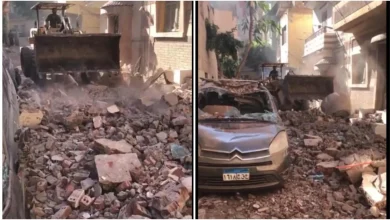 The collapse of the minaret of the historic Sidi Salama Mosque in Samannud