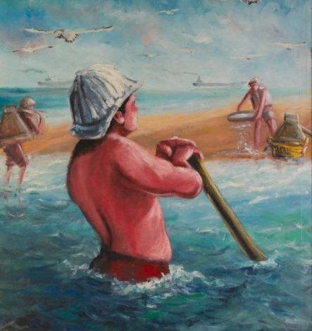 Um Al-Khalul painting by Mustafa Al-Azbi