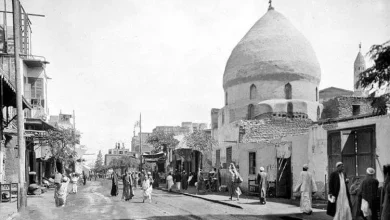 Al-Abbasi Street in Mansoura, showing the old Al-Kanani Mosque in 1910 - People of Egypt in the Past on Facebook