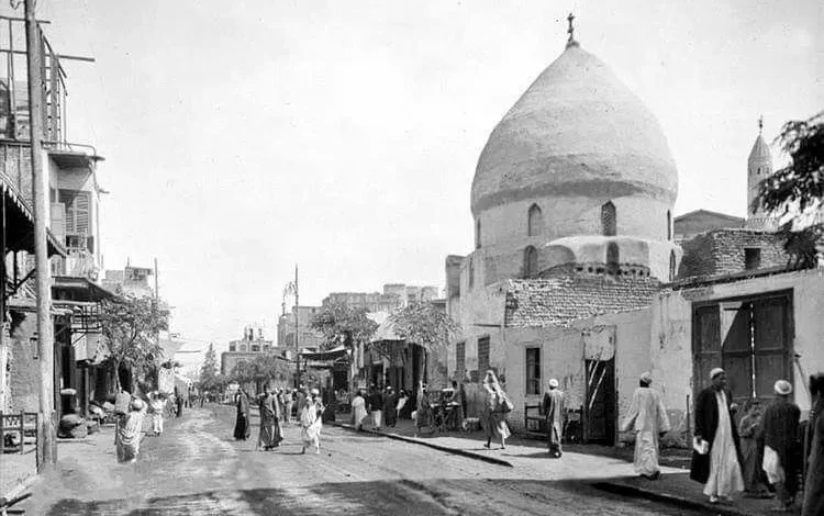 Al-Abbasi Street in Mansoura, showing the old Al-Kanani Mosque in 1910 - People of Egypt in the Past on Facebook