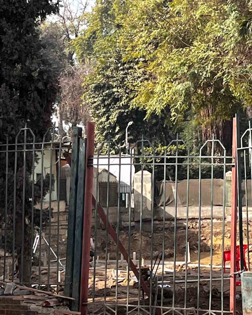 Concrete works inside Masala Park in Zamalek