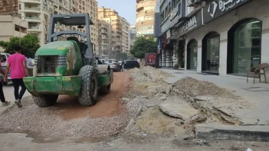 Implementation of the Abu Qir Street expansion project in Alexandria - Photo by Doaa Abdelhamid