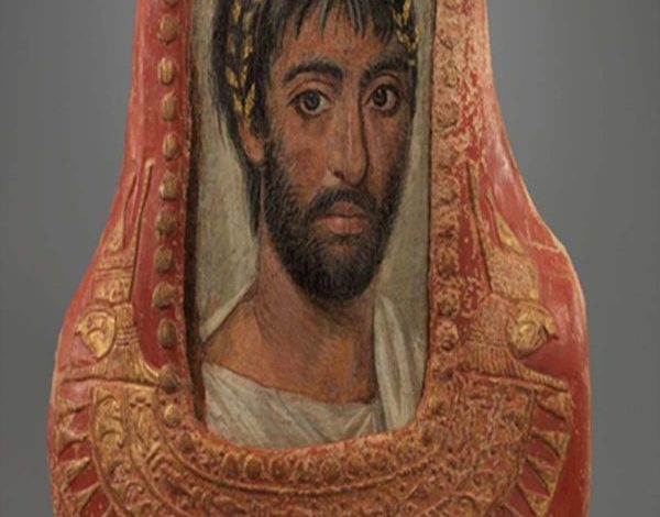 A painting of Fayum portraits belonging to Habib Tawadros and Yohannes Berens