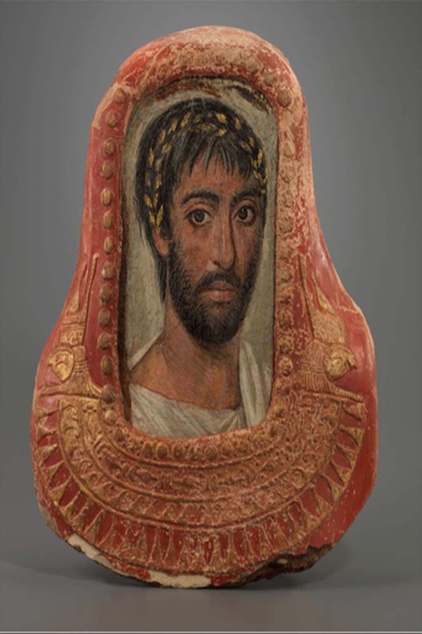 A painting of Fayum portraits belonging to Habib Tawadros and Yohannes Berens