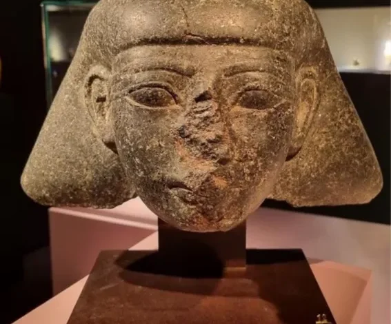Ancient Egyptian stone head returned to Egypt from the Netherlands. Source Dutch Information and Heritage Authority