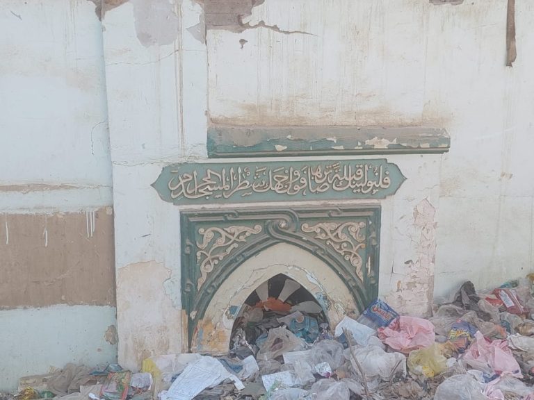 Garbage accumulates in the mosque after its demolition... Photo by Jasmine Mehna