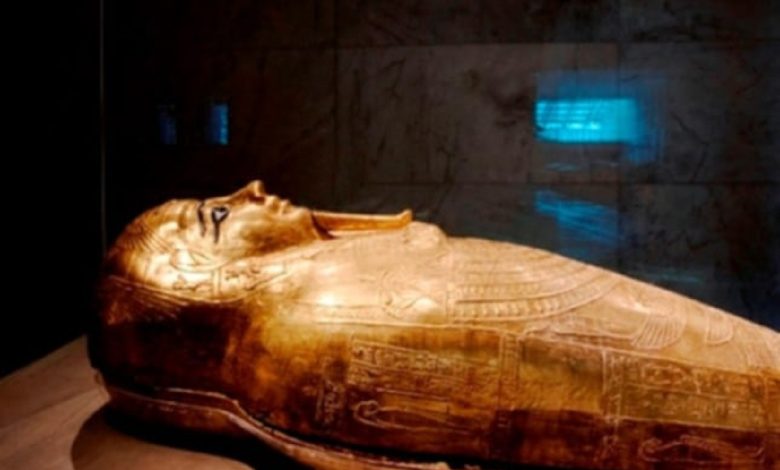 The golden coffin of Ankh, recovered by Egypt