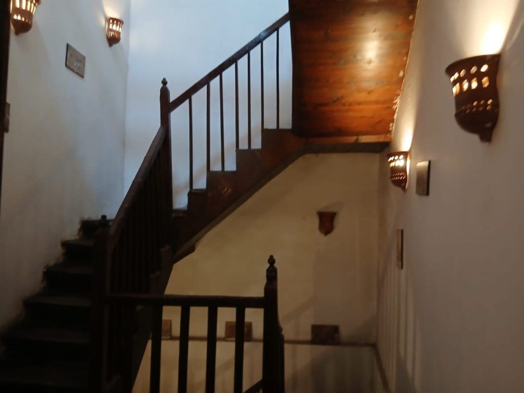 The hotel's internal staircase... Photo - Esraa Mahareb