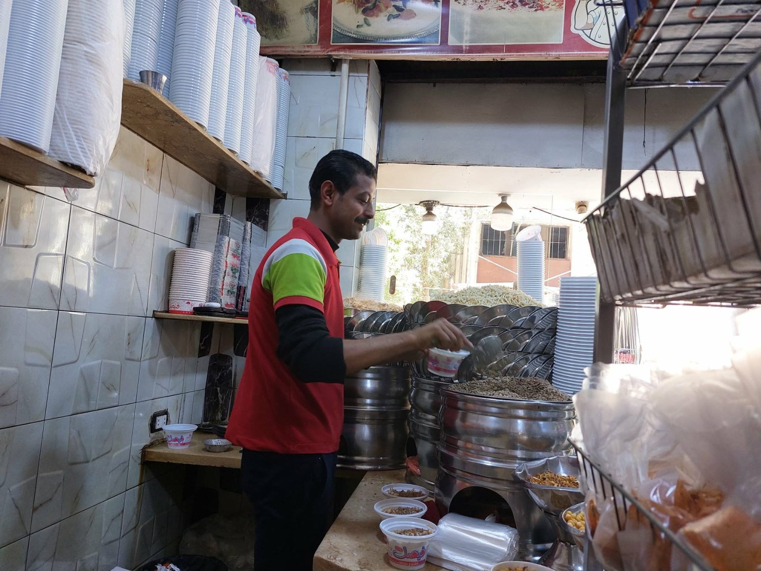Koshari sandwich in El Minya. Photo by Asmaa Montasser 