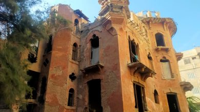 Photo of the Red palace in Mansoura before its destruction