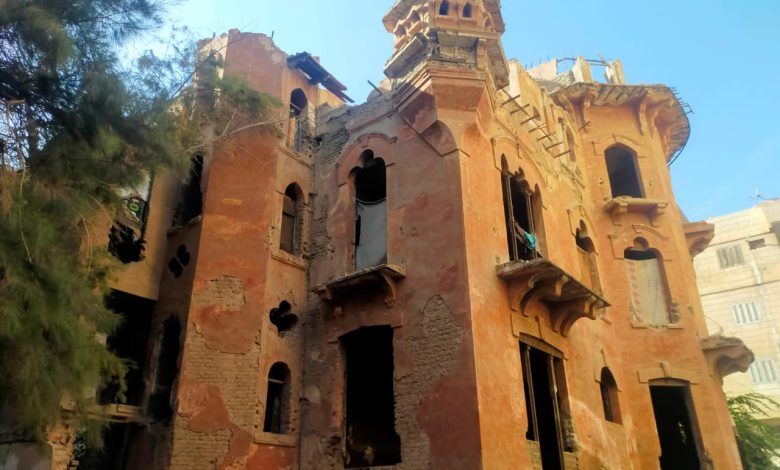 Photo of the Red palace in Mansoura before its destruction