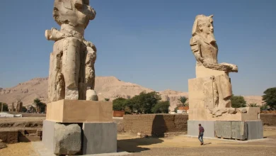 The statues of Amenhotep III.Photo: Aboul Hassan Abdel Sattar