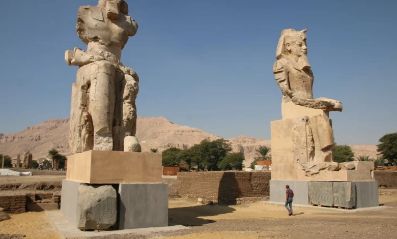 The statues of Amenhotep III.Photo: Aboul Hassan Abdel Sattar