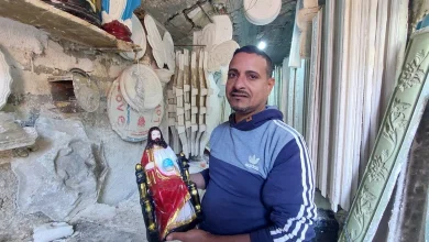 Saleh Riyad, maker of Virgin Mary sculptures in the village of Abu Hagar in Asyut. Photo: Jasmine Mehna