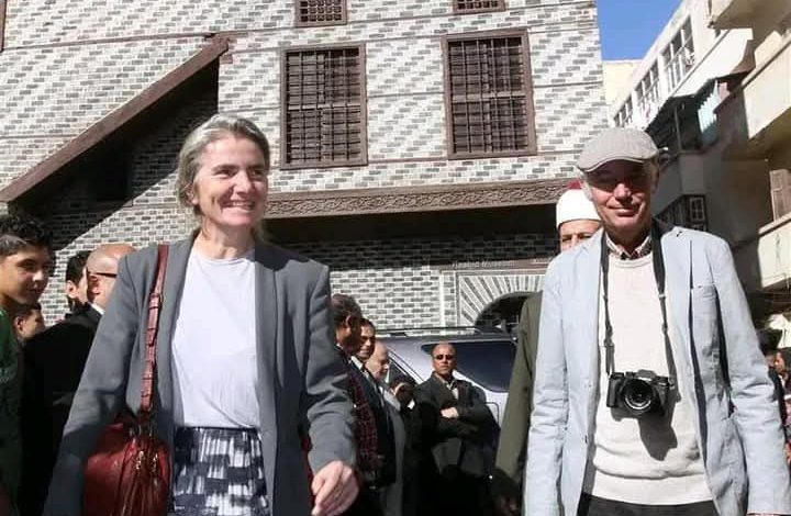 Archival photo from the visit of Champollion's grandson to the city of Rashid.Courtesy of Mahmoud Saad Al-Hashash's Facebook 