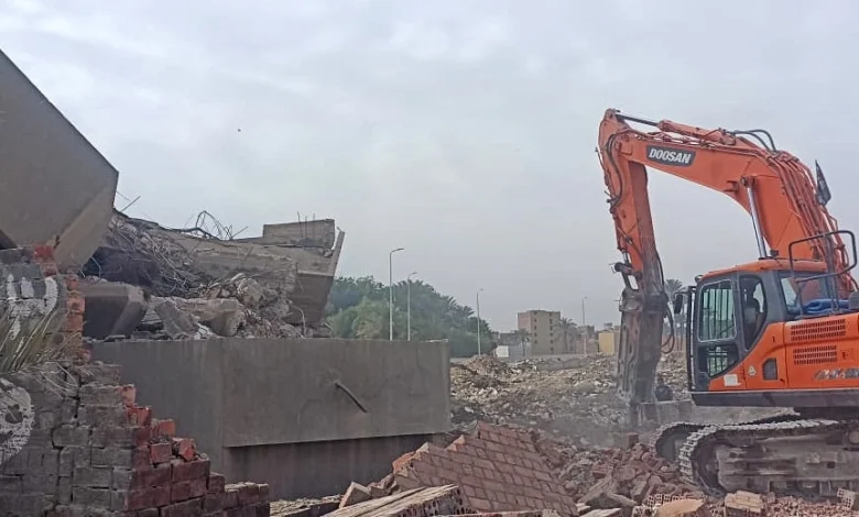 A scene from the demolition process