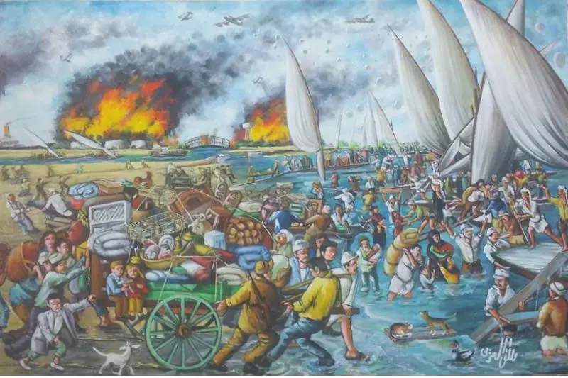 Guardians of the Shore: The Two Master Painters Who Saved the Memory of the Suez Canal When I Was a Migrant by Mustafa El-Azaby.Photo: Facebook