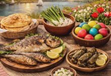 An AI-generated image depicting the "Pastry of Happiness" and the ritual of crushing onion