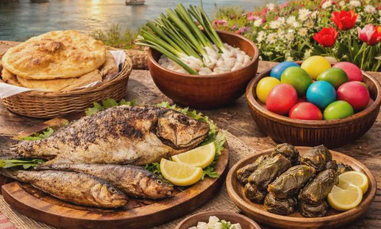 An AI-generated image depicting the "Pastry of Happiness" and the ritual of crushing onion