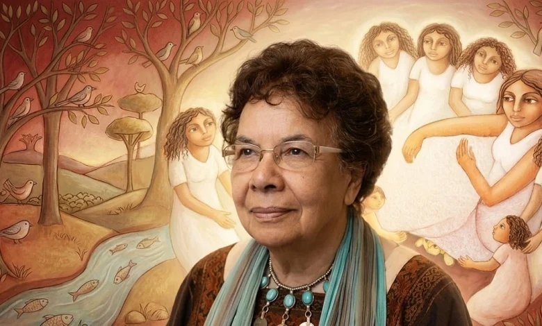 Artist Zeinab Al-Sajini. AI-generated image inspired by her artistic style