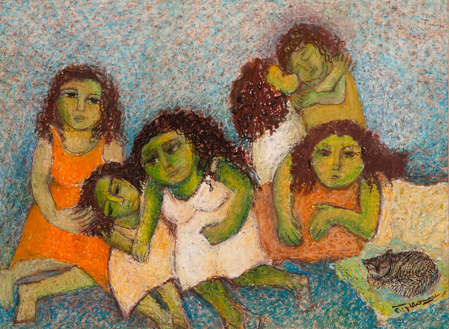 لوحة للفنانة الراحل دكتورة زينب السجيني إذن النشر من دكتور محمد كمال 8