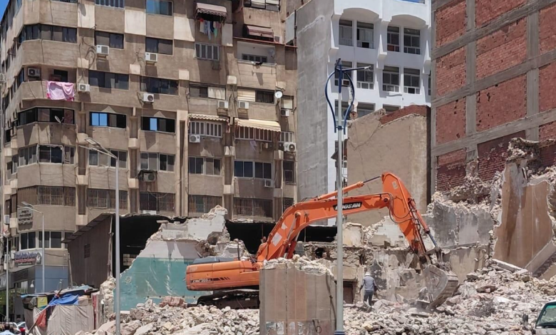 The French Post Office after its demolition in Port Said - Photo: Osama Kamal